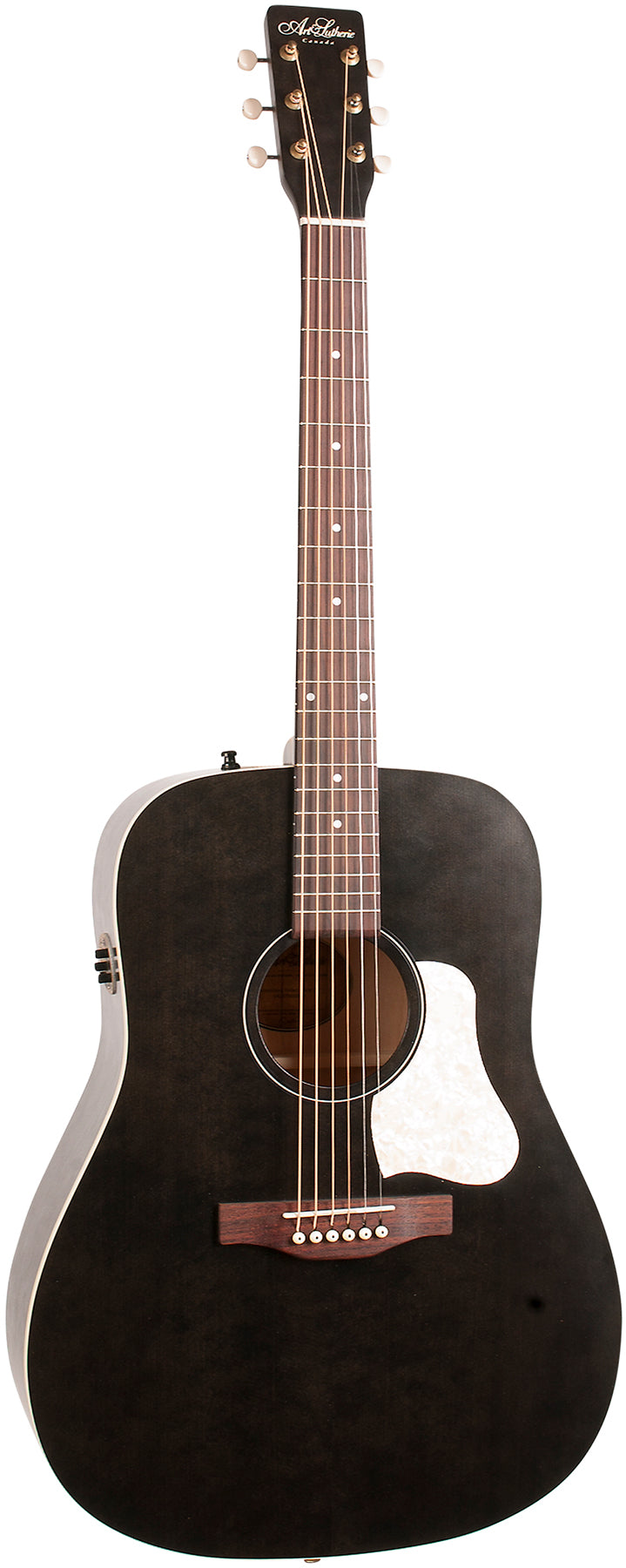 Art & Lutherie 051717 Americana Faded Black Presys II Acoustic Electric Guitar Right Hand