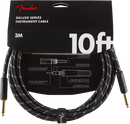 Fender Deluxe Series Instrument Cable, Tweed - Black Tweed - 10ft