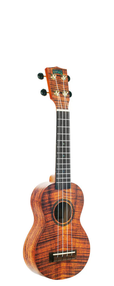 Mahalo Artist Elite Series Soprano Ukulele - Photo Flame Koa With Bag, Matt Finish