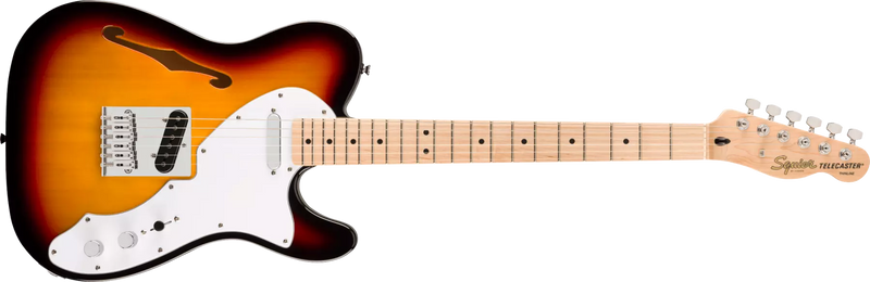 Fender Squier Affinity Series Telecaster Thinline, Maple Fingerboard - 3-Color Sunburst