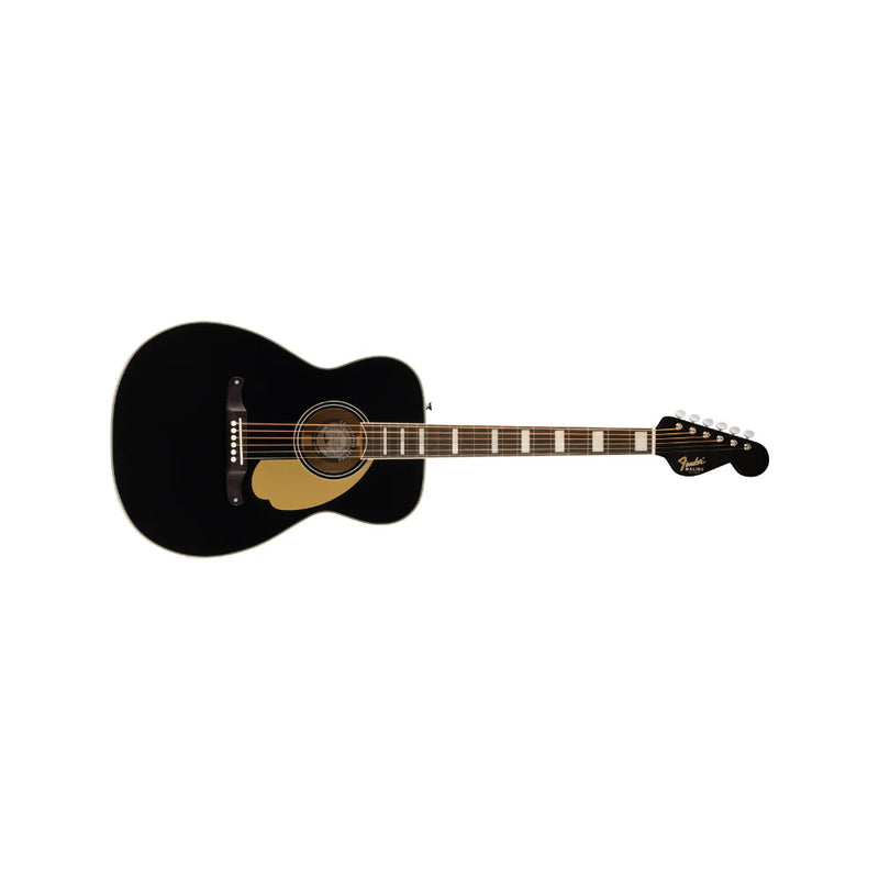 Fender California Series, Malibu Vintage, Ovangkol Fingerboard, Gold Pickguard - Black