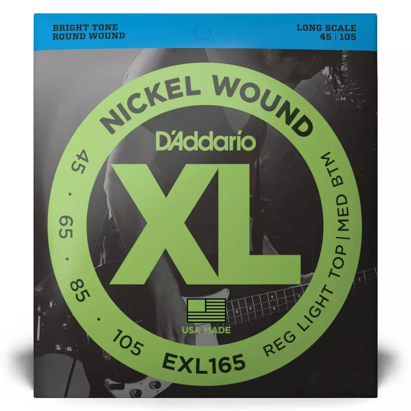 D'Addario EXL165 - Nickel Round Wound LONG SCALE 45-105