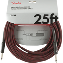 Fender Professional Series Instrument Cable, Red Tweed - 25ft