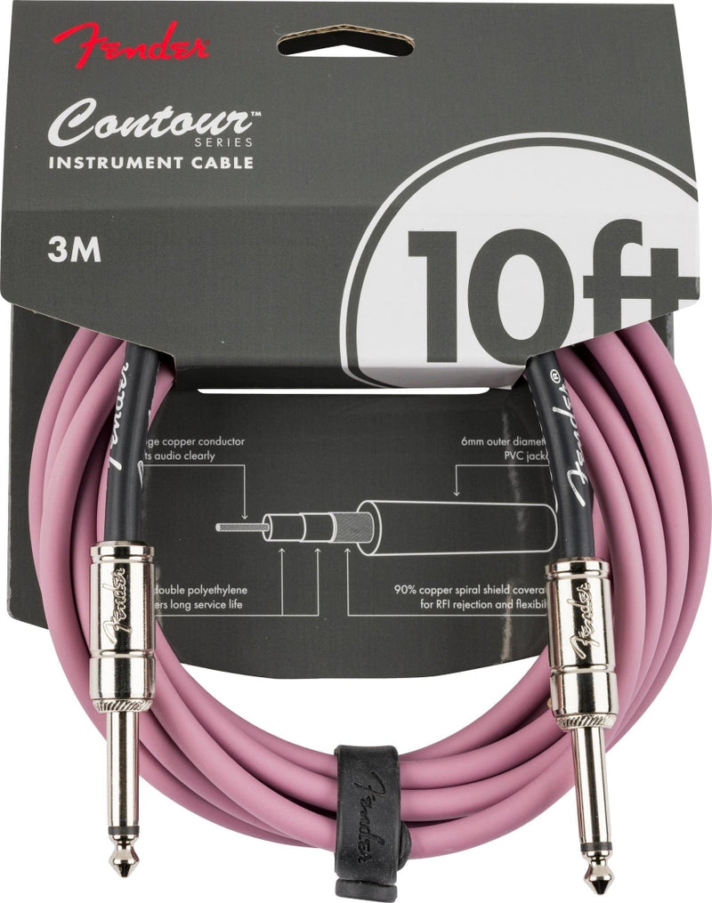 Fender Contour 10' Instrument Cable - Burgundy Mist