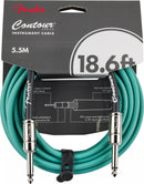 Fender Contour 18.6' Instrument Cable - Sherwood Green