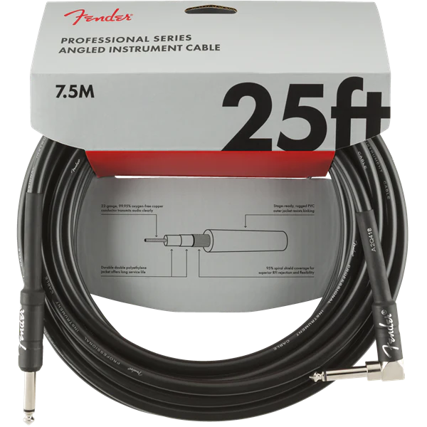 Fender Professional Series Instrument 25 ft Cable - Black