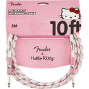 Fender® Hello Kitty® White/Pink Woven Cable - 10 ft/3M