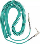 Fender Contour 30' Coiled Cable, Straight/Angle - Sherwood Green