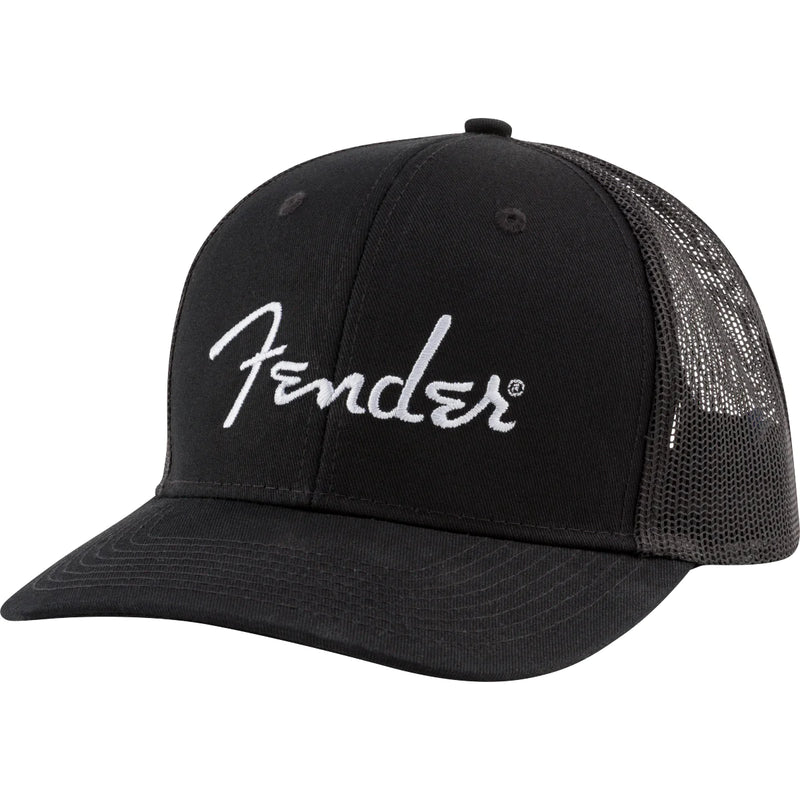 Fender Silver Thread Logo Snapback Trucker Hat (Black) - One Size Fits Most