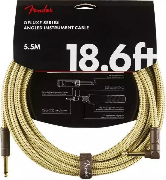 Fender Deluxe Series Instrument Cable Tweed 18.6ft