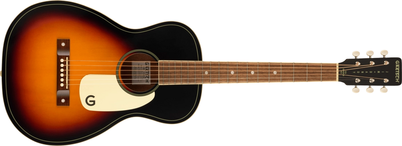 Gretsch Jim Dandy Parlor Guitar, Walnut Fingerboard and White Pickguard - Rex Burst