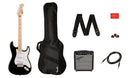 Fender Squier Sonic Stratocaster Pack w/Frontman 10G and Gig Bag - Black