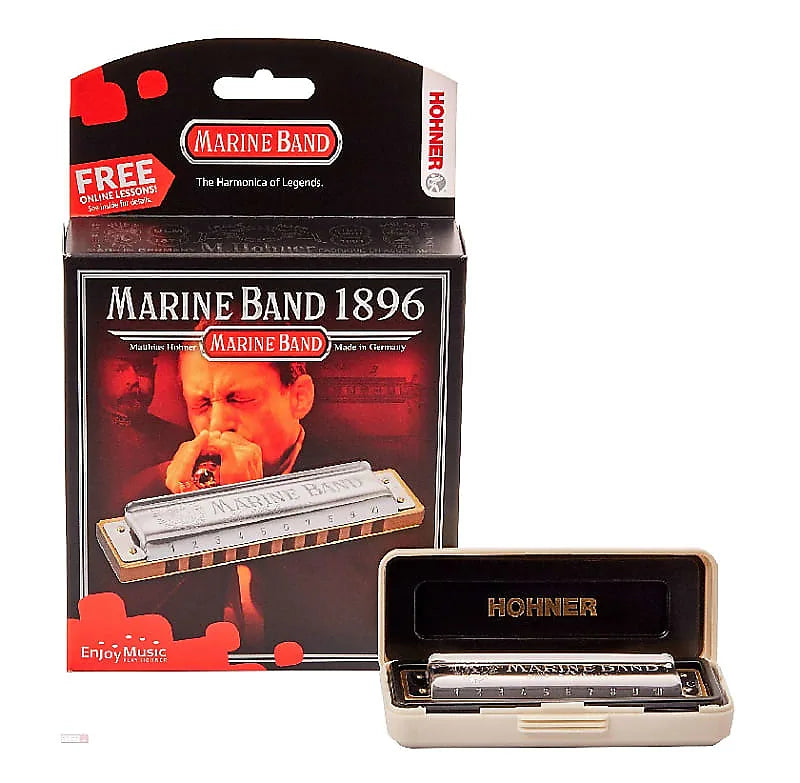 Hohner 1896BX-D Marine Band 1896 Classic Harmonica in D Key