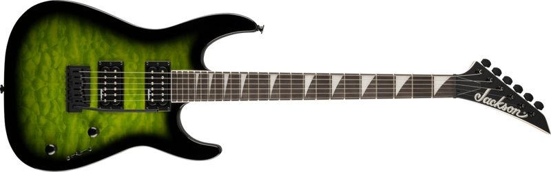 Jackson JS Series Dinky JS20 DKQ 2PT, Amaranth Fingerboard - Transparent Green Burst