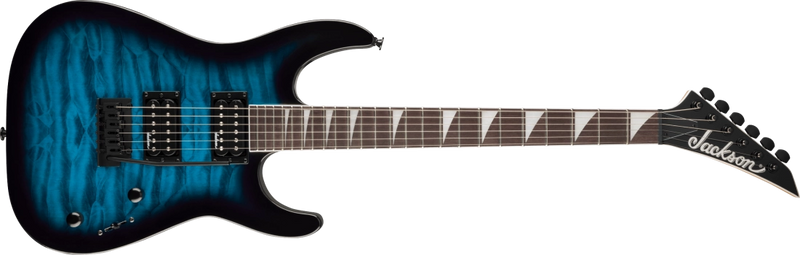 Jackson JS Series Dinky JS20 DKQ 2PT, Amaranth Fingerboard - Transparent Blue Burst