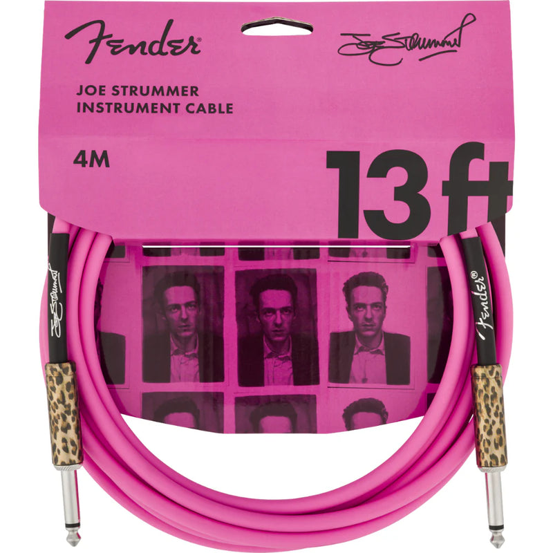 Fender Joe Strummer 13' Instrument Cable - Pink Leopard