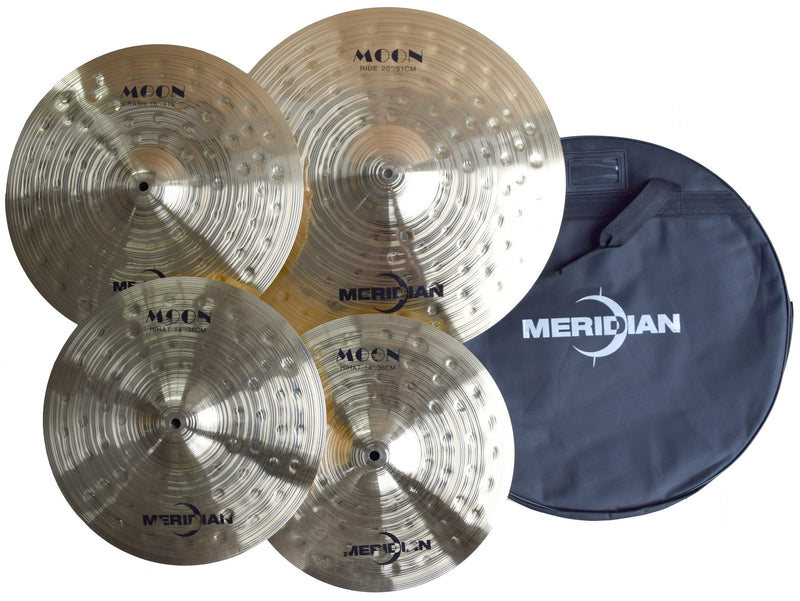 Meridian Hammered Brass Cymbals Moon Series Pack w/Bag
