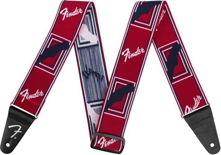 Fender WeighLess™ Monogram Straps -Red