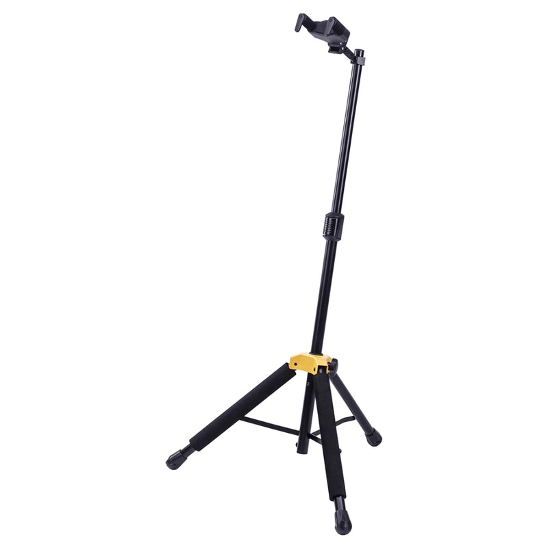 Hercules Stands GS415B PLUS Auto Grip System (AGS) Single Guitar Stand with Foldable Yoke