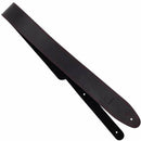 Profile PGS-IL-7100-BKRD 2.5" Leather Guitar Strap with Red Double Stitching - Black