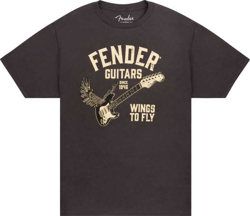 Fender Wings to Fly Vintage Black T-Shirt - Large