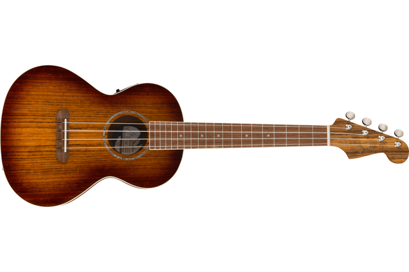 Fender Rincon Tenor Acoustic/Electric Ukulele, Walnut Fingerboard with Gigbag - Aged Cognac Burst