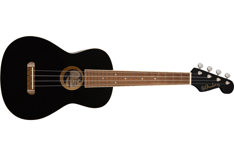 Fender Avalon Tenor Ukulele, Walnut Fingerboard - Black
