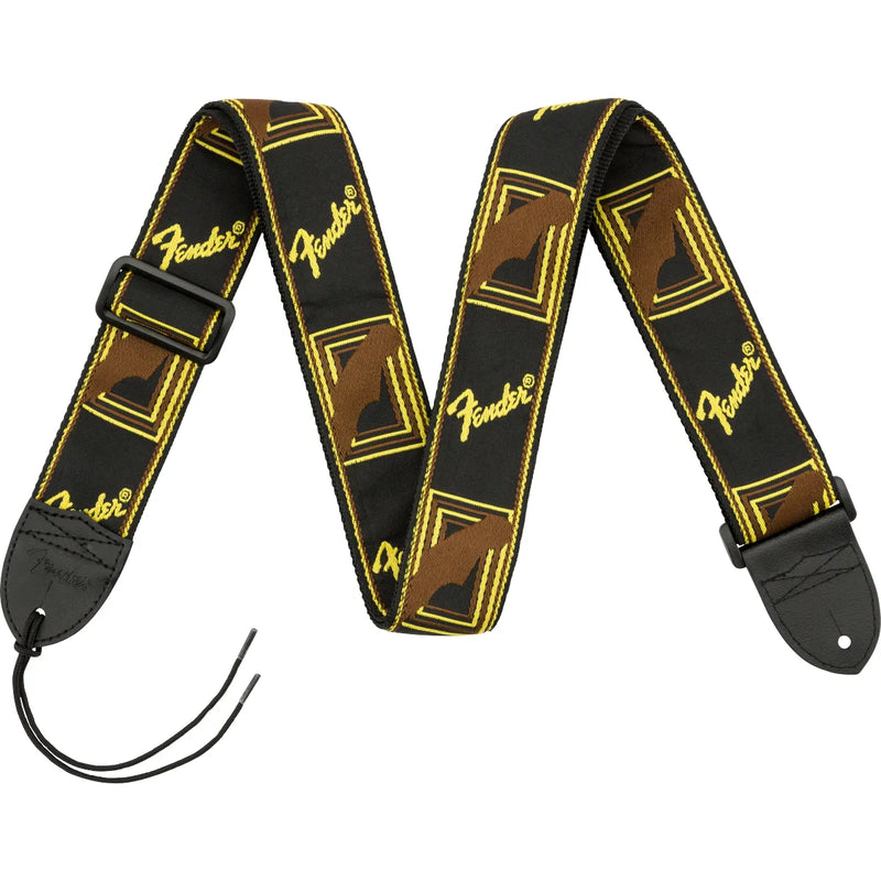 Fender Monogrammed Guitar Strap - Black/Yellow/Brown