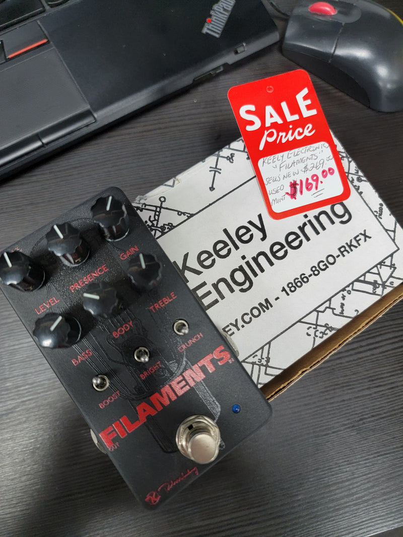 USED Keeley Filaments High Gain Distortion Pedal