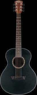 Washburn AGM5BMK-A Apprentice Series Mini Jumbo Acoustic w/Gigbag-Black Matte