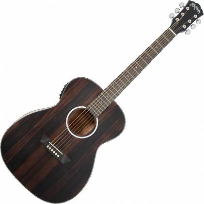 Washburn DFEFE Deep Forest Folk Acoustic Electric Guitar-Striped Ebony
