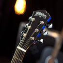 Washburn DFEFE Deep Forest Folk Acoustic Electric Guitar-Striped Ebony
