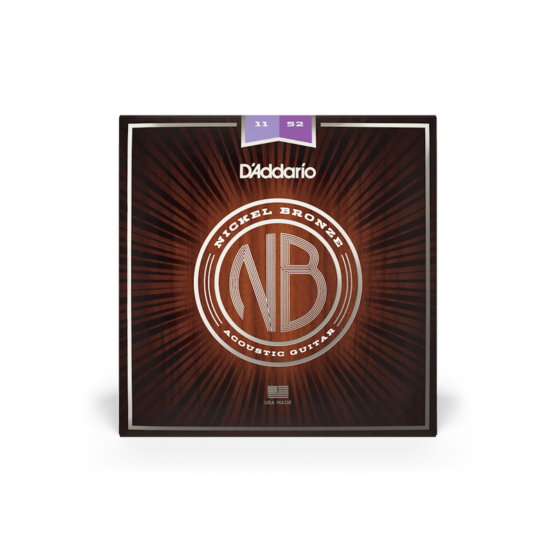 D'Addario Nickel Bronze 11-52 Acoustic Guitar Strings