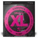 D'Addario ECB81 - Chromes Flat Wound LONG SCALE 45-100