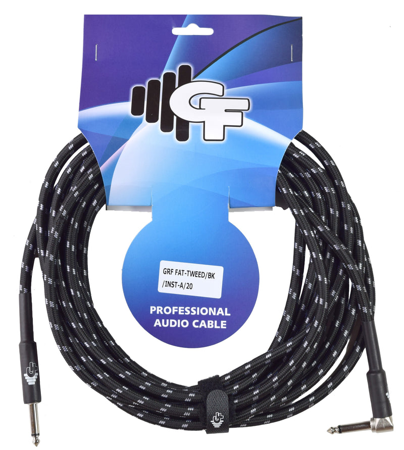 Groove Factory Tweed (Black) Instrument Cable - 20 Feet