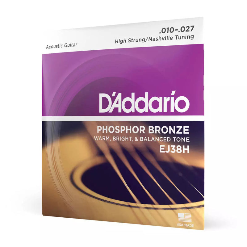 D'Addario EJ38H - Phosphor Bronze High-Strung/Nashville Tuning 10-27
